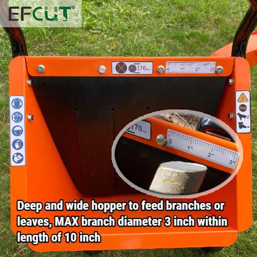 EFCUT C30 Mini Wood Chipper Shredder Mulcher 7 HP 212cc Heavy Duty...