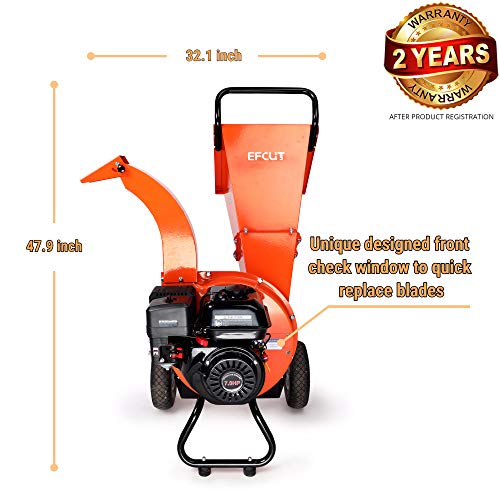 EFCUT C30 Wood Chipper Shredder Mulcher 7 HP 212cc Heavy Duty Engi...