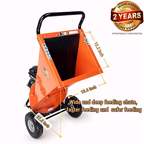 EFCUT C30 Wood Chipper Shredder Mulcher 7 HP 212cc Heavy Duty Engi...