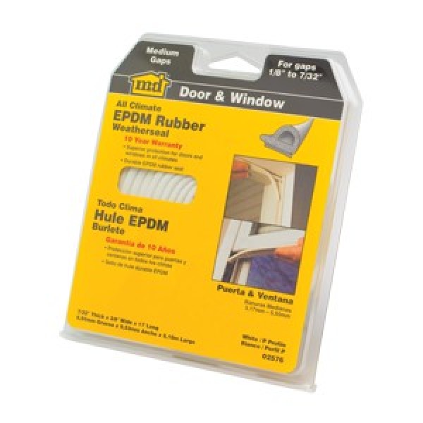 MD 02576 Ext-Temp Wthrstrip Wh - Pack of 4