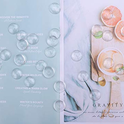 Efivs Arts 120pcs Transparent Glass Cabochons, 1 inch/25mm Clear D...