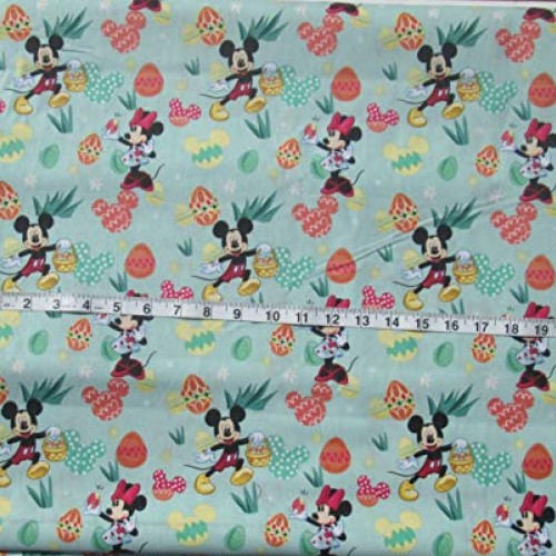 Mickey and Minnie Egg Hunt Cotton Fabric - Holiday Inspirations - ...