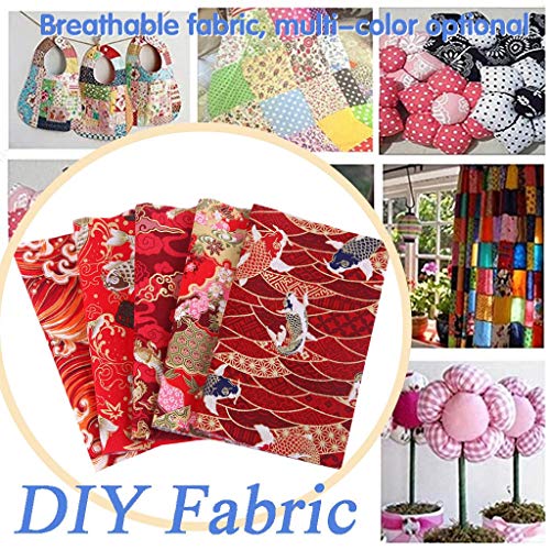 Cotton Fabric 5PC 25x25CM Colorful Fabric Patchwork DIY Squares Qu...