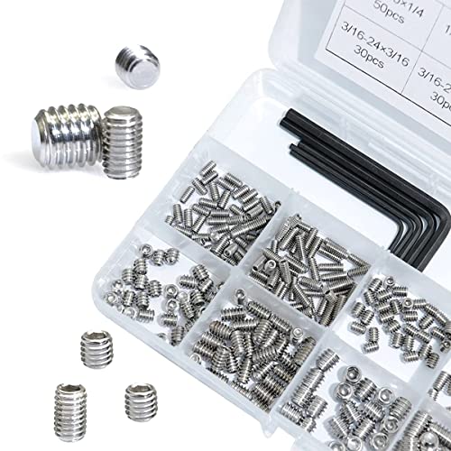 EilxMag 830pcs Metric + Standard SAE Allen Head Socket Hex Grub Sc...