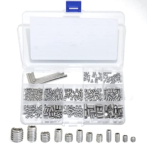 EilxMag 830pcs Metric + Standard SAE Allen Head Socket Hex Grub Sc...