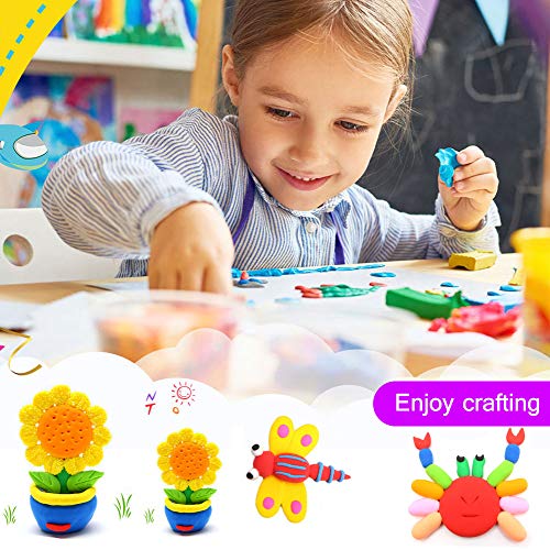 Polymer Clay Kit, Oven Bake, 24 Colors Soft Baking Clay Block with...