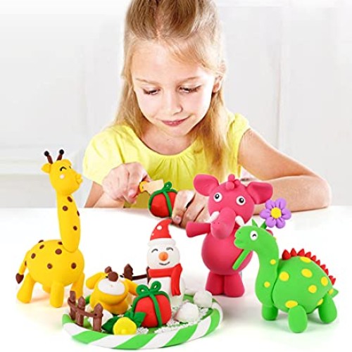 Polymer Clay Kit, Oven Bake, 24 Colors Soft Baking Clay Block with...