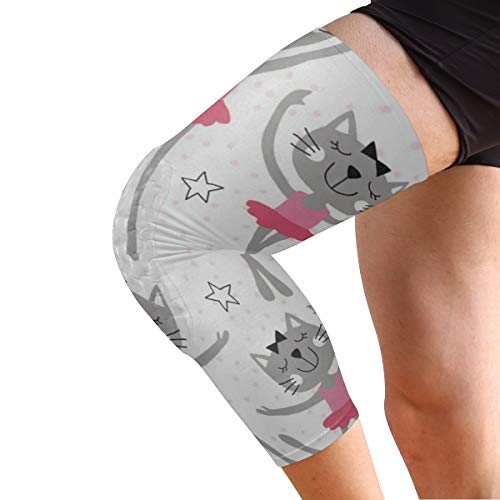 Knee Sleeve Cats Ballet Full Leg Brace Compression Long Sleeves Pa...