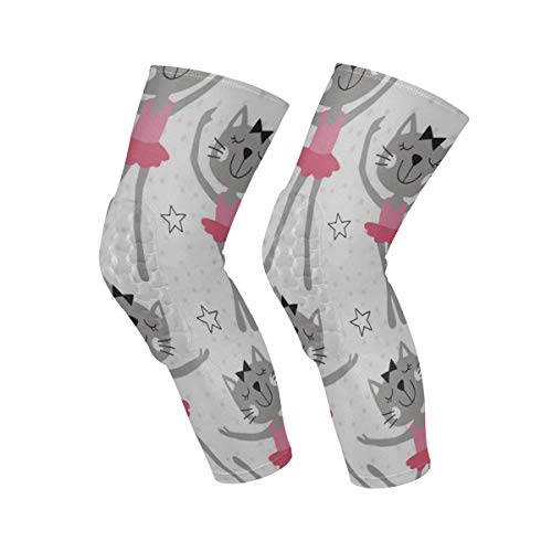 Knee Sleeve Cats Ballet Full Leg Brace Compression Long Sleeves Pa...