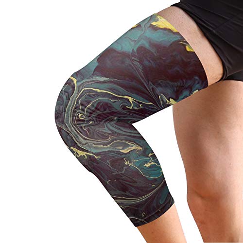 Knee Sleeve Marvellous Watercolor Liquid Marble Full Leg Brace Com...