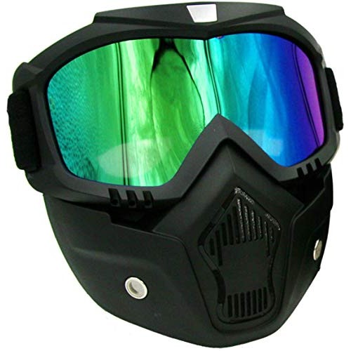 EKIND Tactical Mask, Retro Motorcycle Goggles with Removable Face ...
