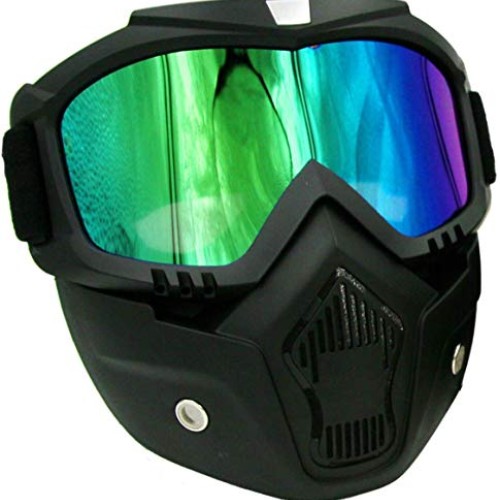 EKIND Tactical Mask, Retro Motorcycle Goggles with Removable Face ...