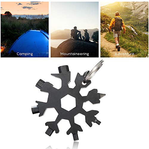 EKKONG 18-in-1 Stainless Steel Snowflake Multi-Tool, Snowboarding ...