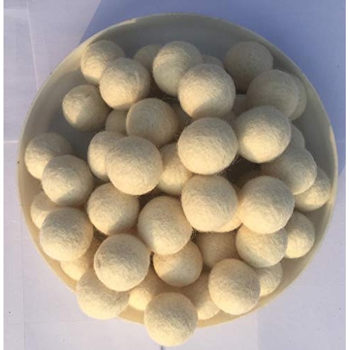 2cm 20mm Wool Felt Balls Beads 100% Natural Wool Felting Woolen Fe...