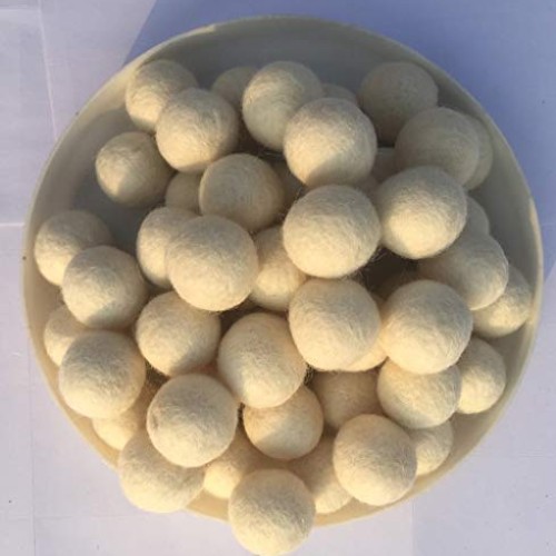 2cm 20mm Wool Felt Balls Beads 100% Natural Wool Felting Woolen Fe...