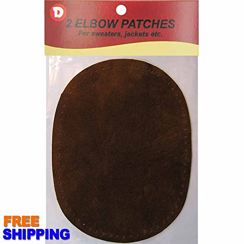 Fine Garment Suede Sew-On Elbow Patches 4.25 x 5.75 in 2/Pkg - Dar...