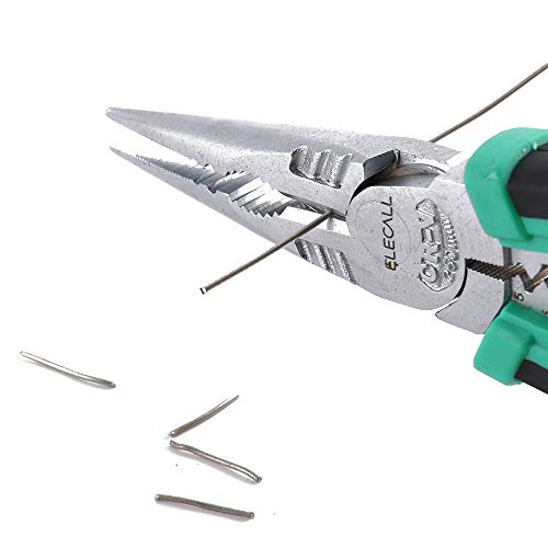 Long Needle Nose Pliers Heavy Duty Linemans Pliers with Wire Stri...