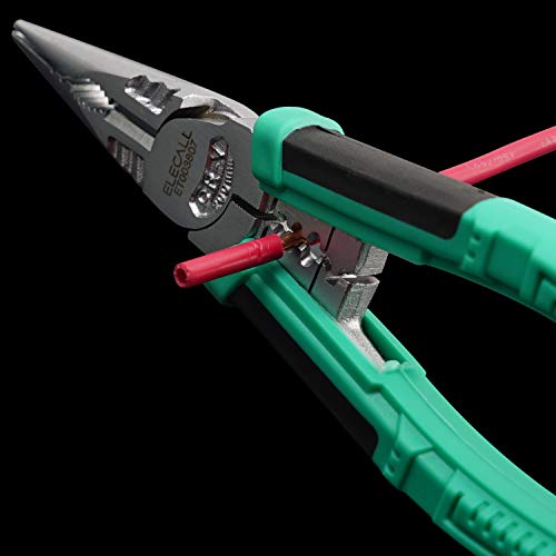 Long Needle Nose Pliers Heavy Duty Linemans Pliers with Wire Stri...