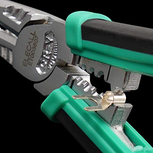 Long Needle Nose Pliers Heavy Duty Linemans Pliers with Wire Stri...