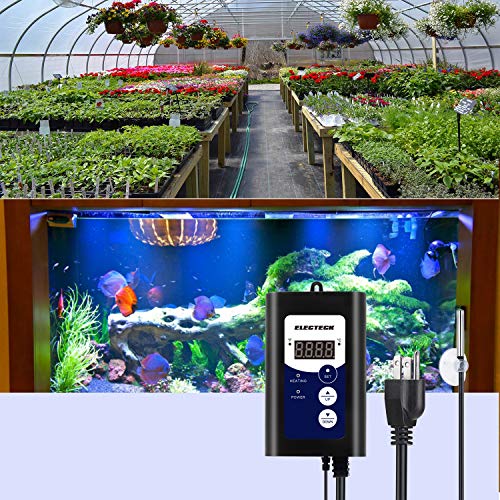 ELECTECK Heat Mat Thermostat, Digital Controller for Seed Germinat...