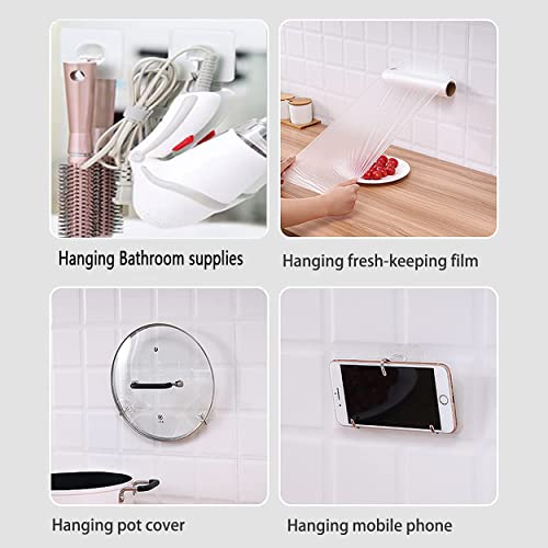 Elegana Adhesive Hooks Kitchen Wall Hooks - 24 Packs Heavy Duty 13...