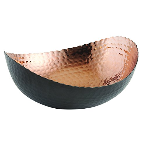 Elegance 72073 Eclipse Bowl, 7.25 x 6.5, Black/Copper