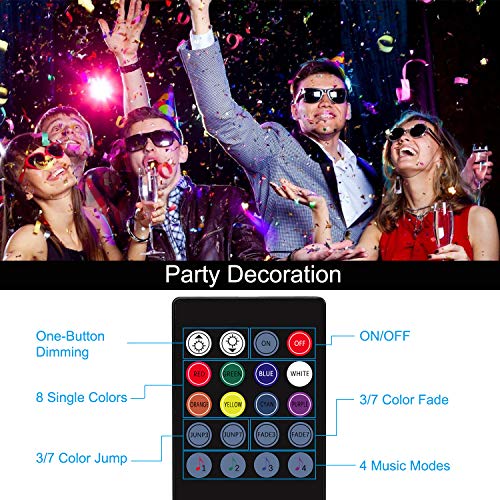 Elegant Life LED Strip Lights, Light Strip 32.8ft RGB SMD 3528 LED...