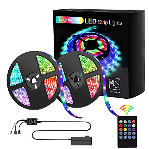 Elegant Life LED Strip Lights, Light Strip 32.8ft RGB SMD 3528 LED...