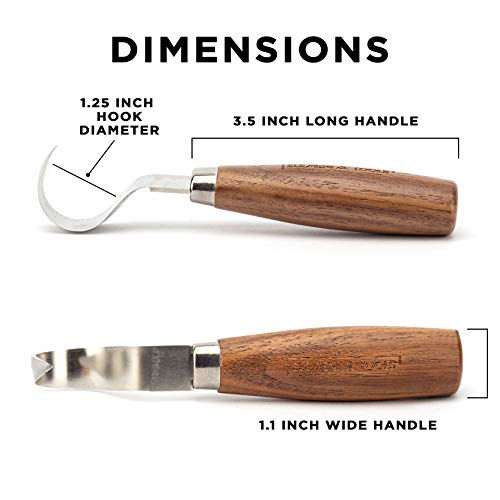 Elemental Tools Wood Spoon Carving Knife: Hook Knife Wood Carving ...