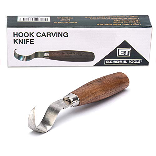Elemental Tools Wood Spoon Carving Knife: Hook Knife Wood Carving ...