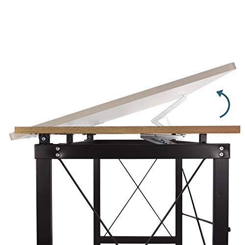 Tiltable Drawing Desk Drafting Table 47x 24， Wood Surface Craft...