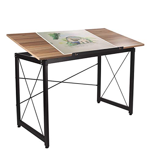 Tiltable Drawing Desk Drafting Table 47x 24， Wood Surface Craft...