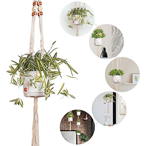 Macrame Plant Hangers Holder Outdoor - Large Indoor Wall Hanging P...