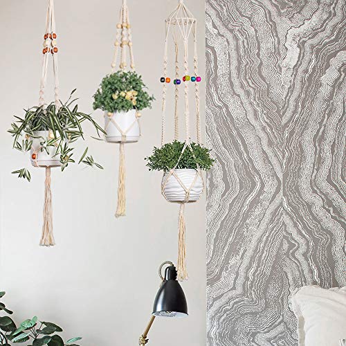 Macrame Plant Hangers Holder Outdoor - Large Indoor Wall Hanging P...
