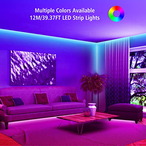 LED Strip Lights, Elfeland 39.3FT/12M 5050 RGB Light Strips Color ...