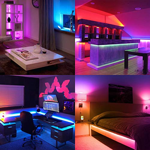 LED Strip Lights, Elfeland 39.3FT/12M 5050 RGB Light Strips Color ...