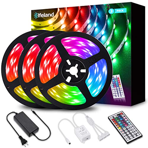 LED Strip Lights, Elfeland 39.3FT/12M 5050 RGB Light Strips Color ...