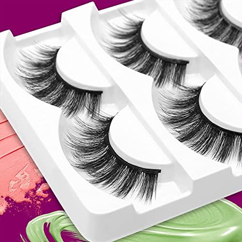 Eliace Lashes False Eyelashes Wispies Natural 3D Mink Eyelashes Fa...