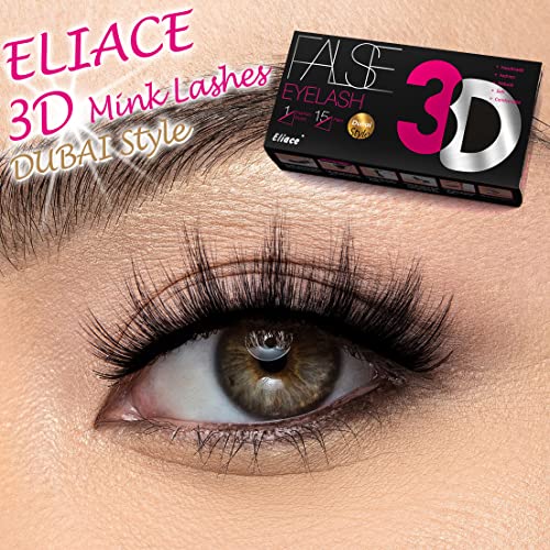 Eliace Lashes False Eyelashes Wispies Natural 3D Mink Eyelashes Fa...