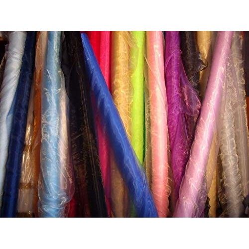 Pack of 50 Yard Bridal Solid Sheer Organza Fabric Bolt for Wedding...