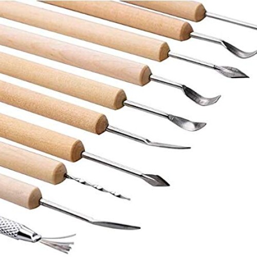 Pottery Tools,19 Pcs Ceramic Pottery Clay Ribbon Sculpting Tool Ki...