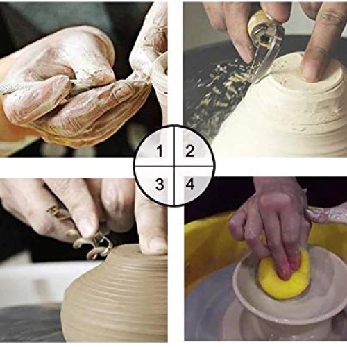 Pottery Tools,19 Pcs Ceramic Pottery Clay Ribbon Sculpting Tool Ki...