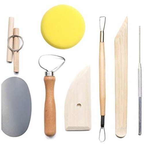 Pottery Tools,19 Pcs Ceramic Pottery Clay Ribbon Sculpting Tool Ki...