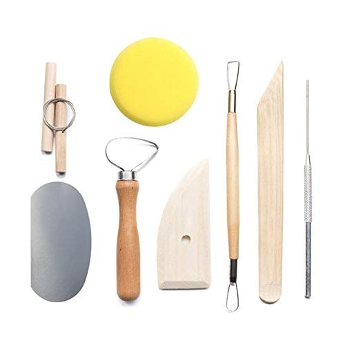 Pottery Tools,19 Pcs Ceramic Pottery Clay Ribbon Sculpting Tool Ki...