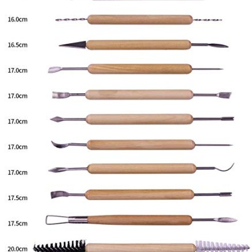 Pottery Tools,19 Pcs Ceramic Pottery Clay Ribbon Sculpting Tool Ki...