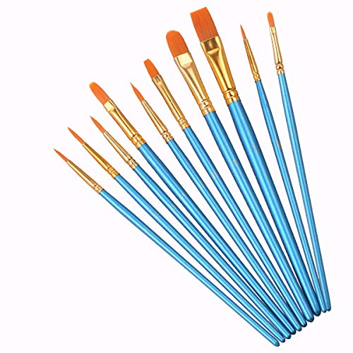 Elisel 10 Pcs Paint Brushes Watercolor Brushes Art Paint Brush Set...