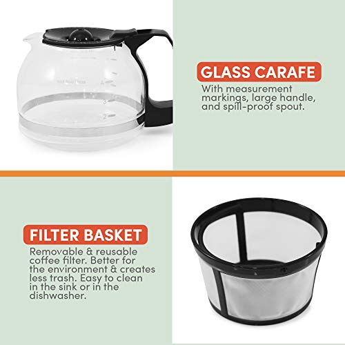 Elite Gourmet EHC-5055 Automatic Brew & Drip Coffee Maker with Pau...