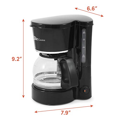 Elite Gourmet EHC-5055 Automatic Brew & Drip Coffee Maker with Pau...