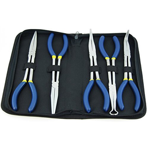Elitexion 5pcs - 11 inches Long Needle Nose Pliers Set With Stora...