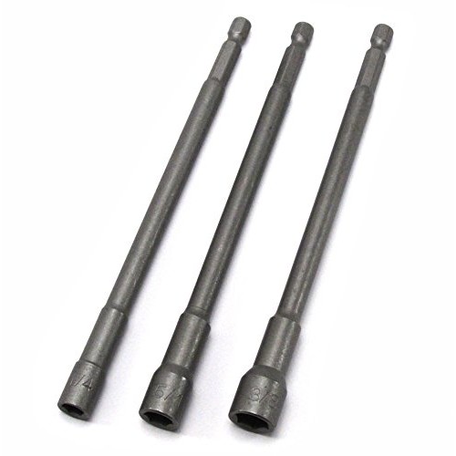 Elitexion 6 Inch Long Magnetic Nut Setters 1/4 inch Hex Shank Heav...